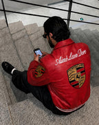 Red Porsche Leather Jacket | Racing Jacket – XOVRA