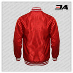 Red Satin Baseball Jacket