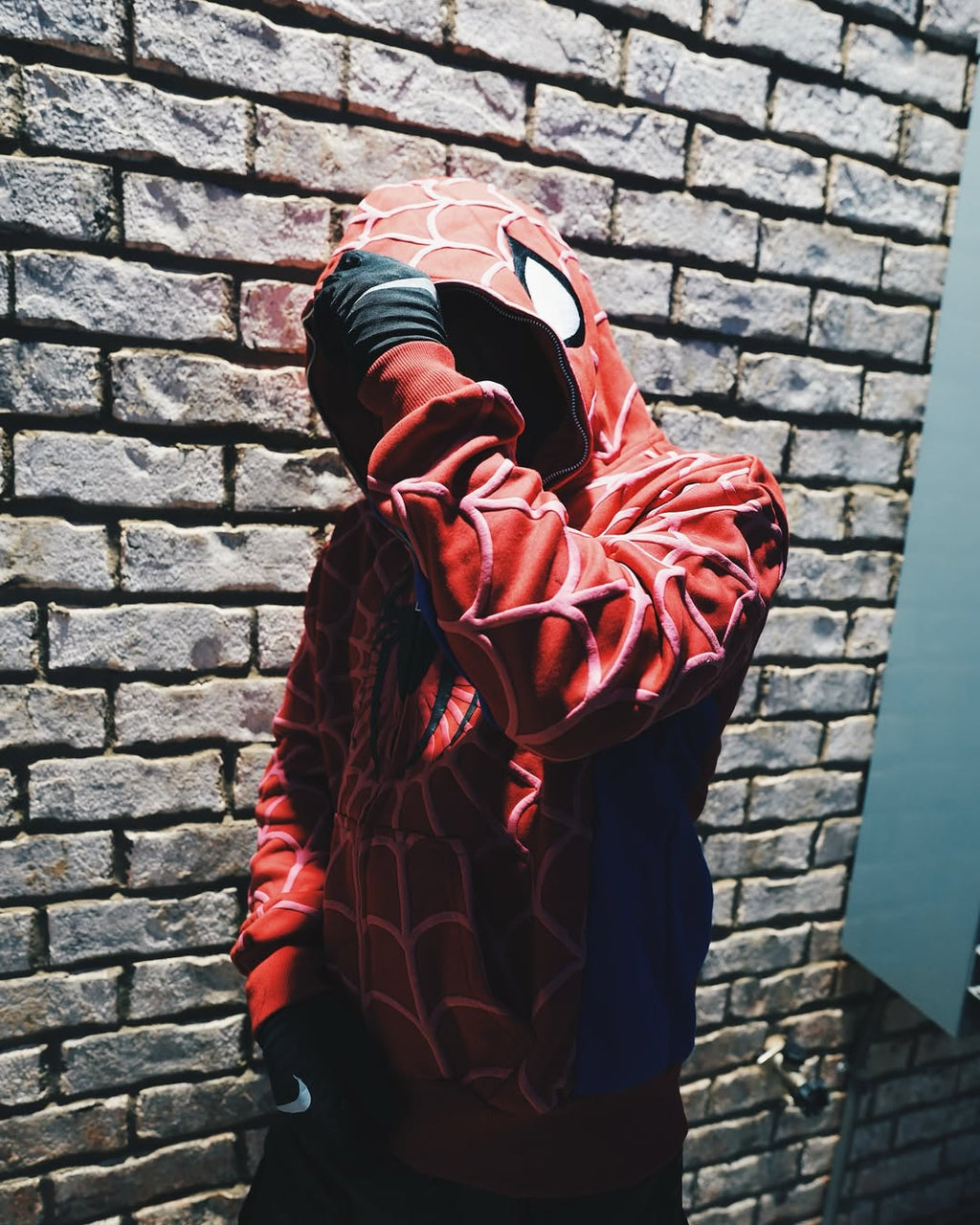 Red Spider Web Zip-Up Jacket for Men | XOVRA