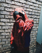 Red Spider Web Zip-Up Jacket for Men | XOVRA