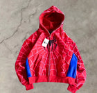 Red Spider Web Zip-Up Jacket for Men | XOVRA