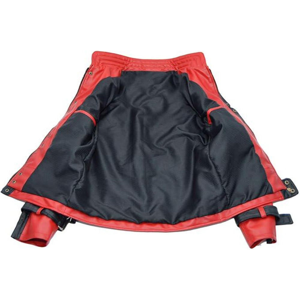 Men’s Michael Jackson Red Thriller Leather Jacket