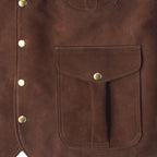 Men's Brown Reversible Multi-Pocket Leather Vest | 8-Pocket Tactical Cargo Waistcoat