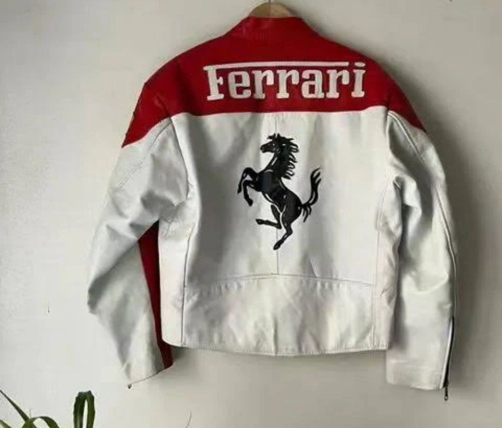 Ferrari racing jacket fully Embroidered and unique colour combination.