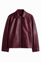 Maroon Faux Leather Bomber Jacket – Premium Unisex Streetwear