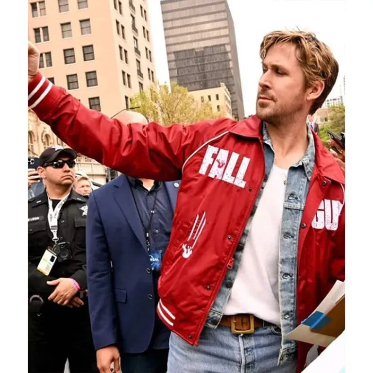 Ryan Gosling The Fall Guy Red Bomber Jacket