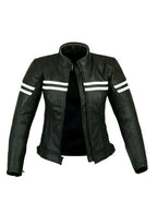 WOMEN MOTORCYCLE LEATHER RACING JACKET