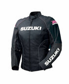 WOMEN SUZUKI GSXR MOTORCYCLE LEATHER RACING JACKET