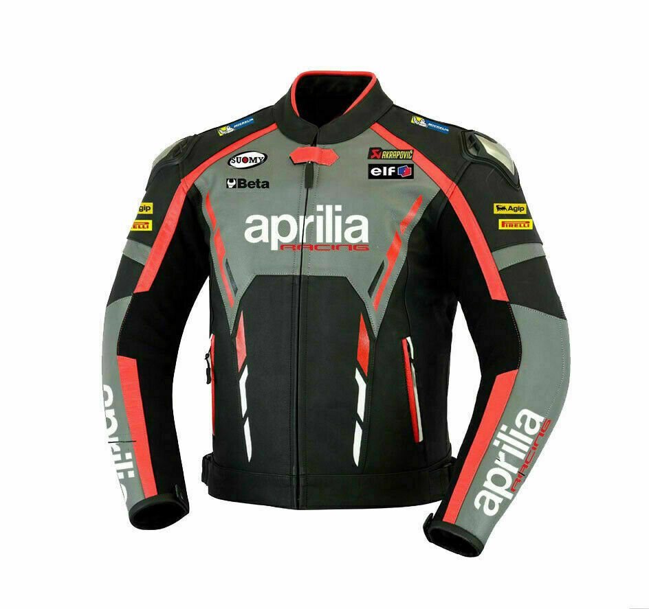 APRILIA MEN MOTORCYCLE LEATHER RACING JACKET