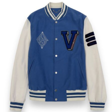 Louis Vuitton Men's Dreaming Varsity Jacket Wool Cashmere Blend and Leather