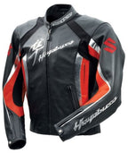 SUZUKI HAYABUSA MOTORCYCLE LEATHER RED RACING JACKET SIZE 3XL