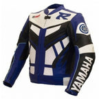 R MOTORCYCLE BLUE LEATHER RACING JACKET