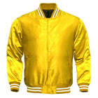 Yellow Satin Varsity Jacket