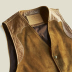 Men’s Tan Suede Ranch Vest