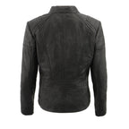 Milwaukee Leather SFL2806 Women's Quilted Black Mandarin Scuba Collar Fashion Casual Leather Jacket
