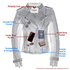 Milwaukee Leather Women's Maiden Purple Premium Sheepskin Motorcycle Fashion Leather Jacket - SFL2840