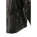 Milwaukee Leather Men's Over Drive Scooter Style Black Vented Leather Motorcycle Jacket - SH1010