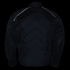 NexGen SH2153 Men's Black and Orange CE Armored Motorcycle Textile and Leather Combo Jacket