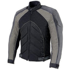 NexGen SH2153 Men's Black and Orange CE Armored Motorcycle Textile and Leather Combo Jacket