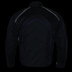 NexGen SH2153 Men's Black and Grey CE Armored Motorcycle Textile and Leather Combo Jacket