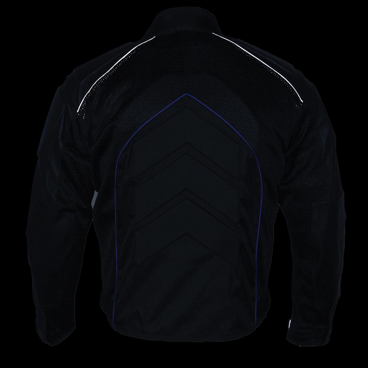 NexGen SH2153 Men's Black and Grey CE Armored Motorcycle Textile and Leather Combo Jacket