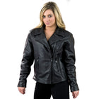 Milwaukee Leather ML7023 Women's 'Braided' Black Leather Jacket with Studs