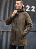 Long Trench Coat with Removable Hood and Fur – Warmest Winter Overcoat