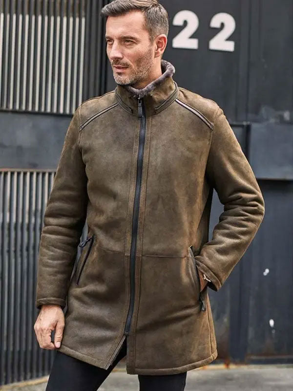 Long Trench Coat Removable Hooded Fur Outwear Warmest Winter Overcoat