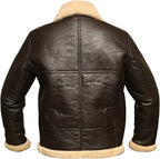 Men’s Shearling Sheepskin B3 Bomber Leather Aviator Jacket