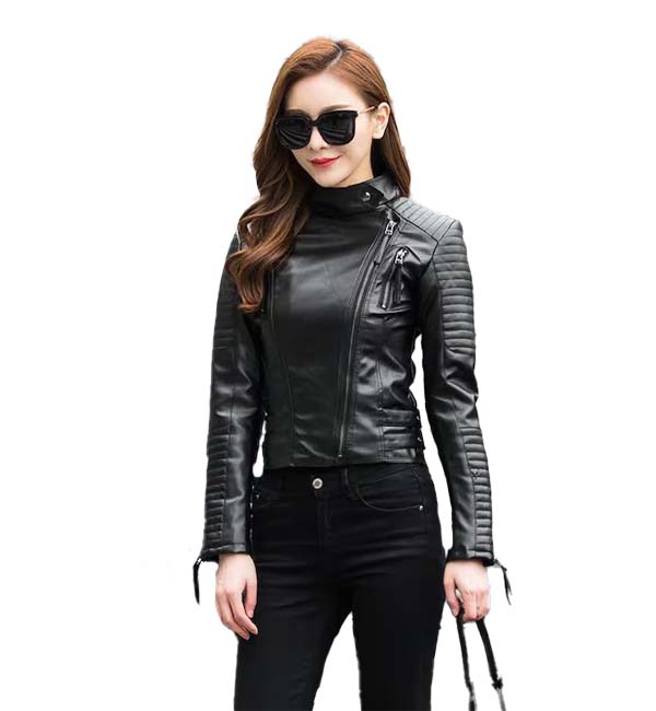 Women's Bomber Jacket Lambskin Soft Real Leather Jacket Women Casual Wear