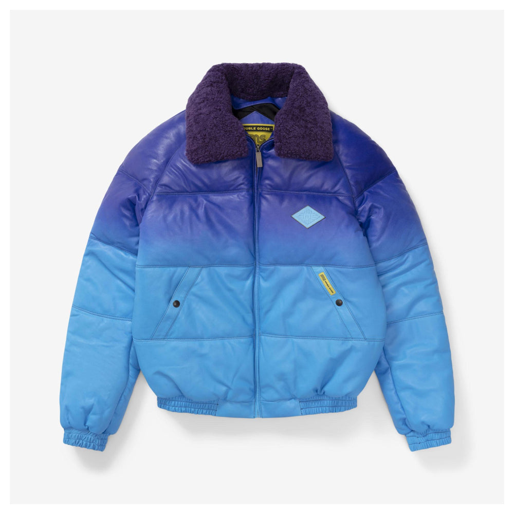 SNS x Double Goose Straight Bomber Jacket | Gradient Purple & Blue
