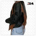 Star Western Fringe Leather Jacket