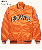 Classic Cleveland Browns Starter Satin Bomber Jacket