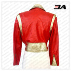 Studded Crystal Embellished Vintage Leather Jacket