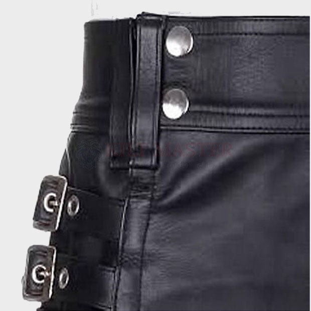 Fetish Leather Kilt Black