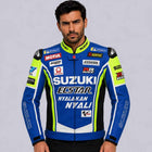 Suzuki Ecstar Men's Blue Black Green Mesh Riding Jacket with CE Armor