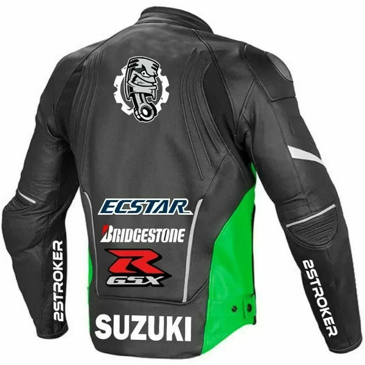 Suzuki Motorcycle Racing Leather Jacket