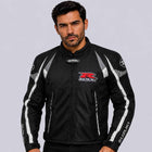 Suzuki Men's Black Mesh Riding Jacket with CE Armor and Removable Liner
