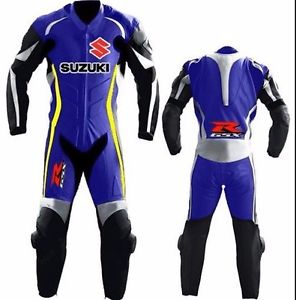 SUZUKI GSXR MOTORCYCLE LEATHER RACING SUIT