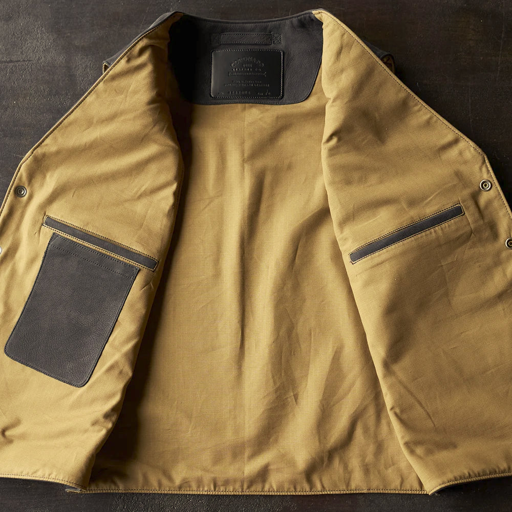 Men’s Charcoal Nubuck Cowboy Vest
