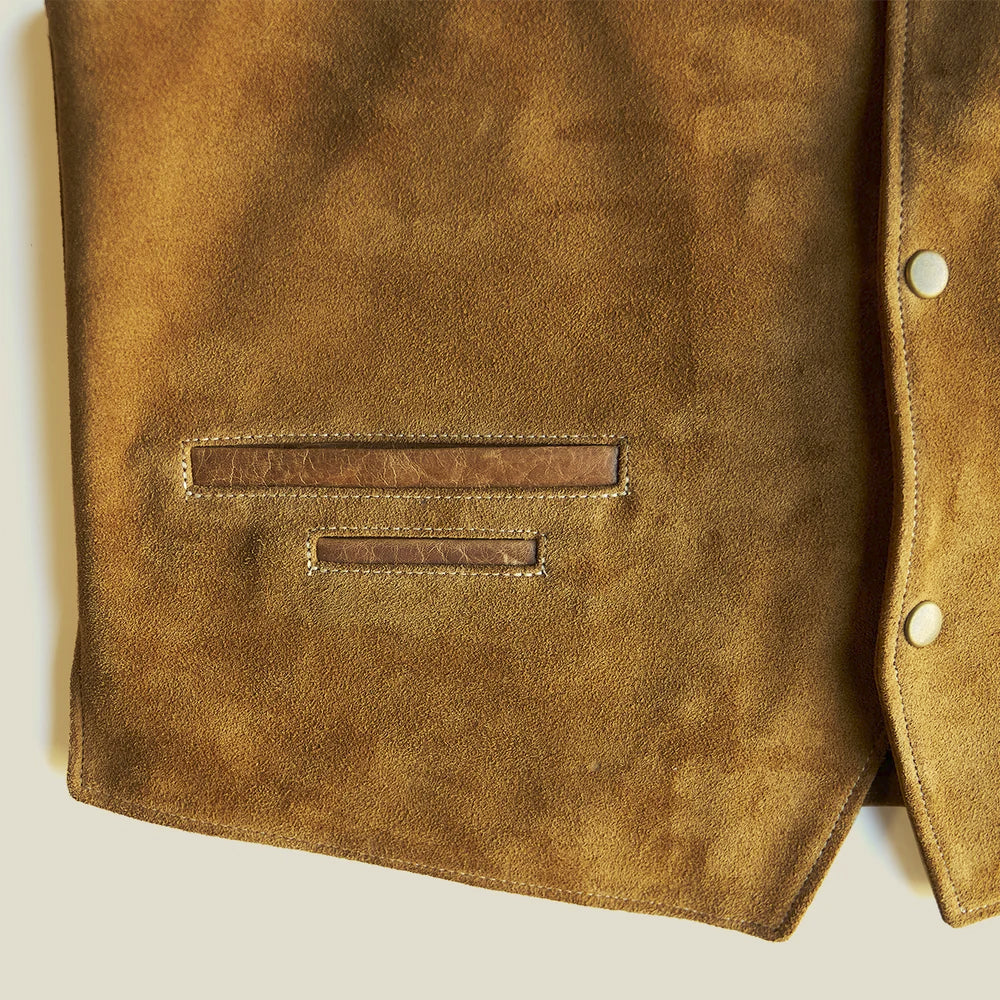 Men’s Tan Suede Ranch Vest