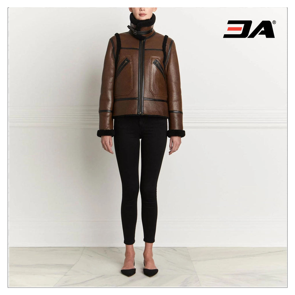 The Baldwin Shearling Fur Aviator Jacket