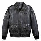 Men's Brown Lamb Leather Top Gun G 1 Flight Jacket with Removable Shearling Collar