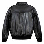 Men's Brown Lamb Leather Top Gun G 1 Flight Jacket with Removable Shearling Collar