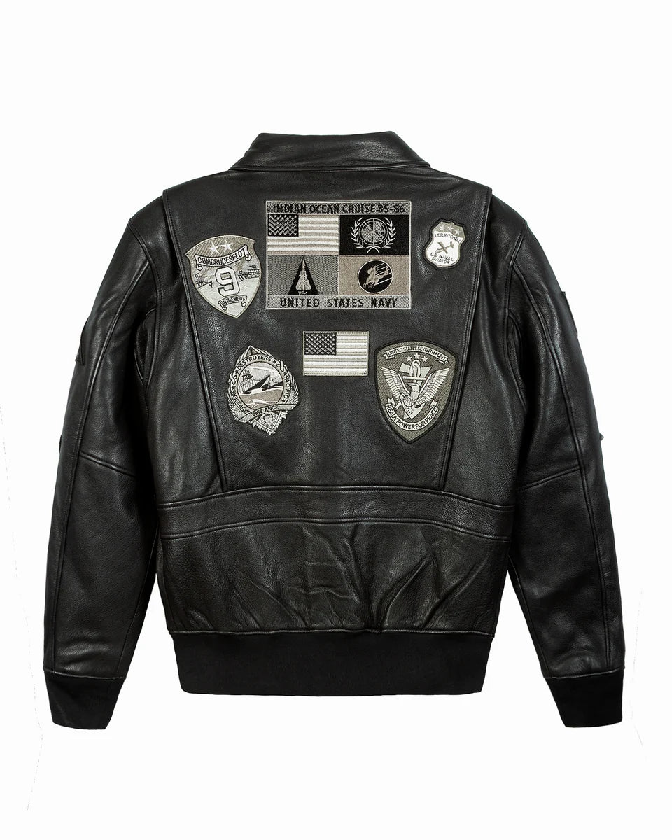 Top Gun® Official Signature Series Leather Jacket 2.0 With Removable Mouton Collar