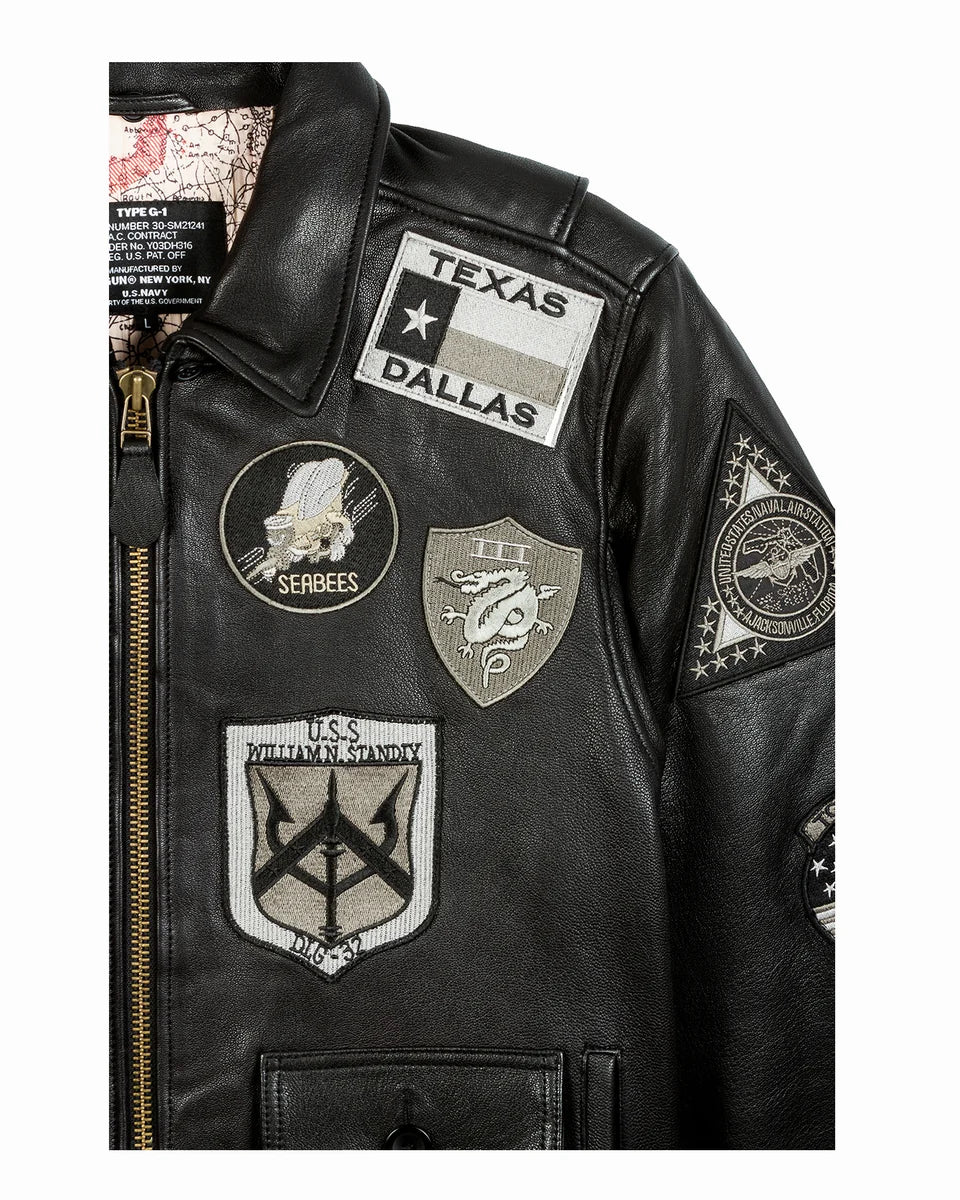 Top Gun® Official Signature Series Leather Jacket 2.0 With Removable Mouton Collar