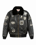 Top Gun® Official Signature Series Leather Jacket 2.0 With Removable Mouton Collar