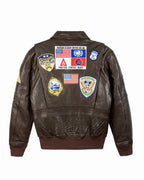 Top Gun® Official Signature Series Leather Jacket 2.0 With Removable Mouton Collar