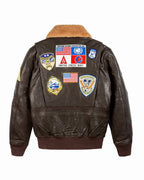 Top Gun® Official Signature Series Leather Jacket 2.0 With Removable Mouton Collar