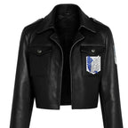 Mens Attack On Titan Cosplay Leather Jacket